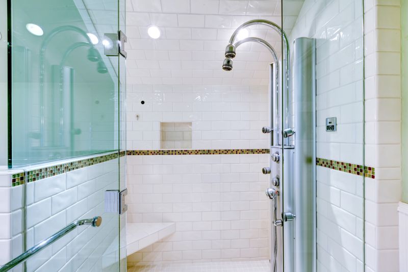 Luxurious Shower with Tile Accents